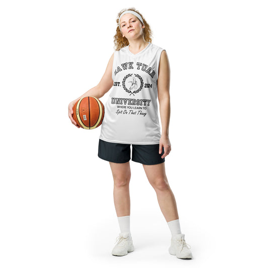 Hawk Tuah™ Unisex basketball jersey