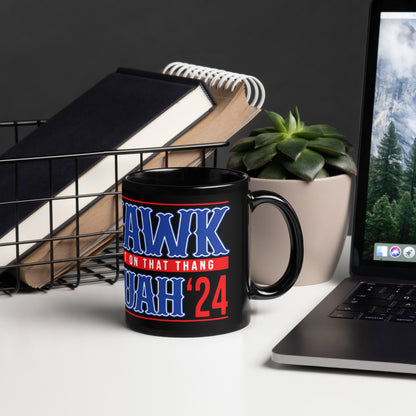 Hawk Tuah™ Office Black Glossy Mug