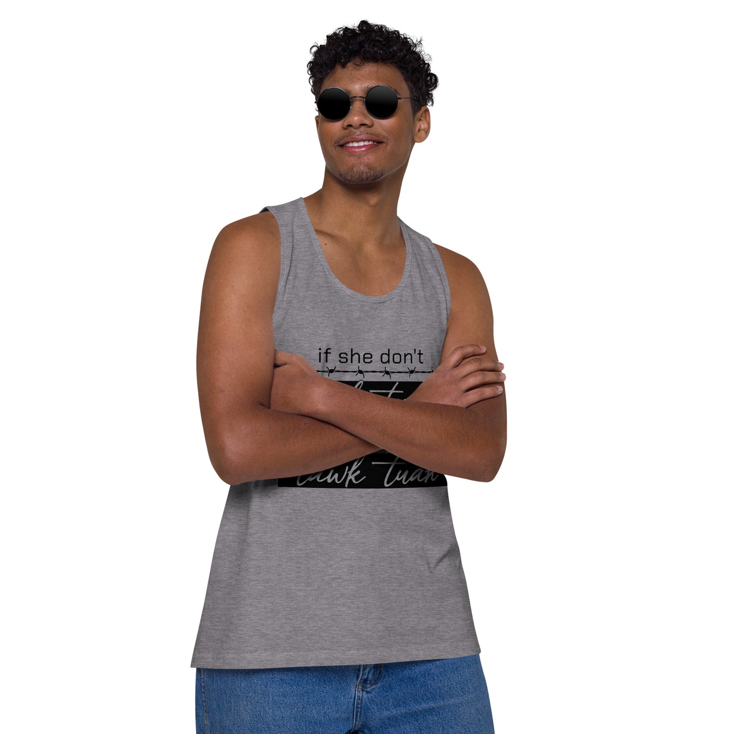 Tawk Tuah Men’s premium tank top