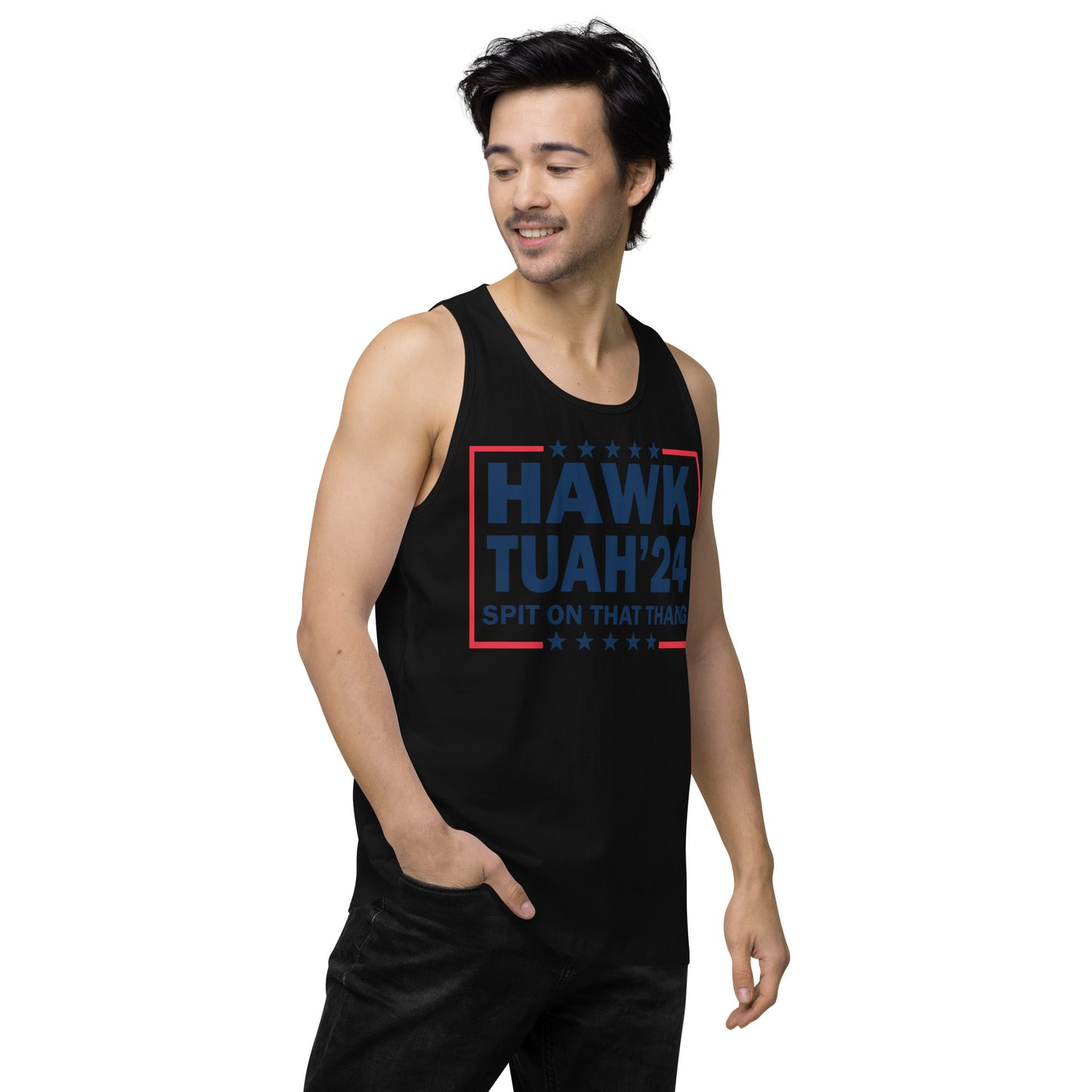 Hawk Tuah™ Men’s premium tank top