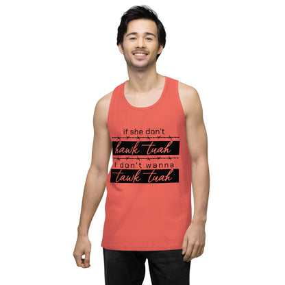 Tawk Tuah Men’s premium tank top