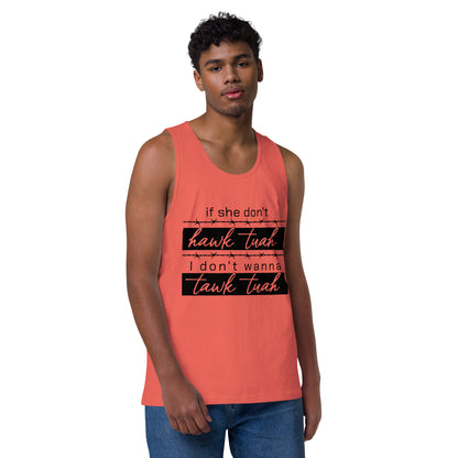 Tawk Tuah Men’s premium tank top