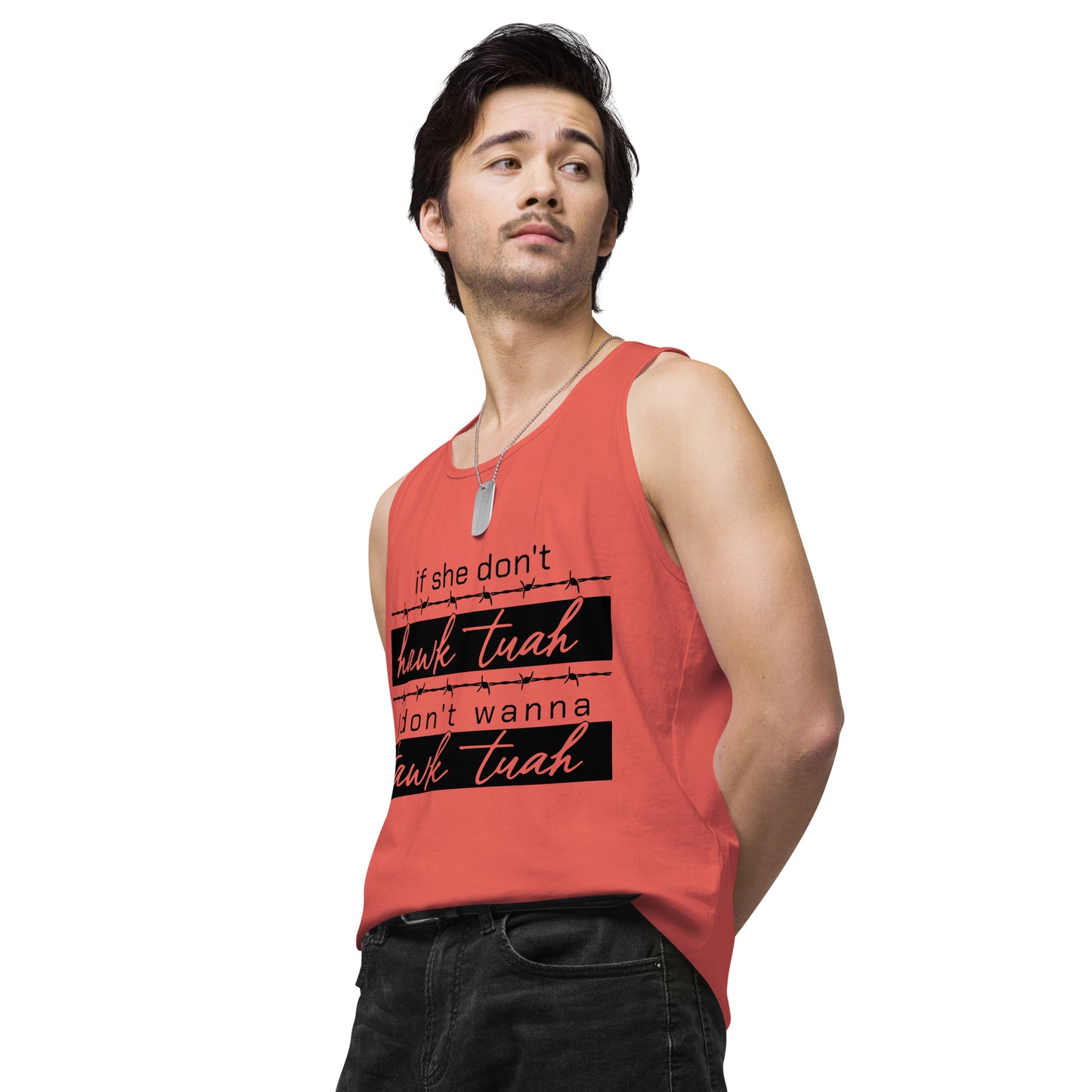 Tawk Tuah Men’s premium tank top