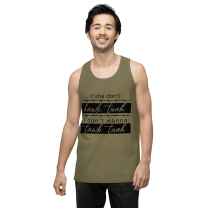 Tawk Tuah Men’s premium tank top