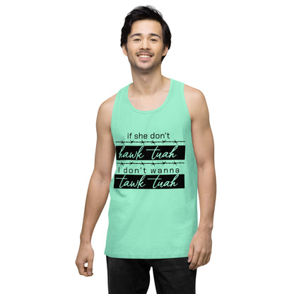 Tawk Tuah Men’s premium tank top