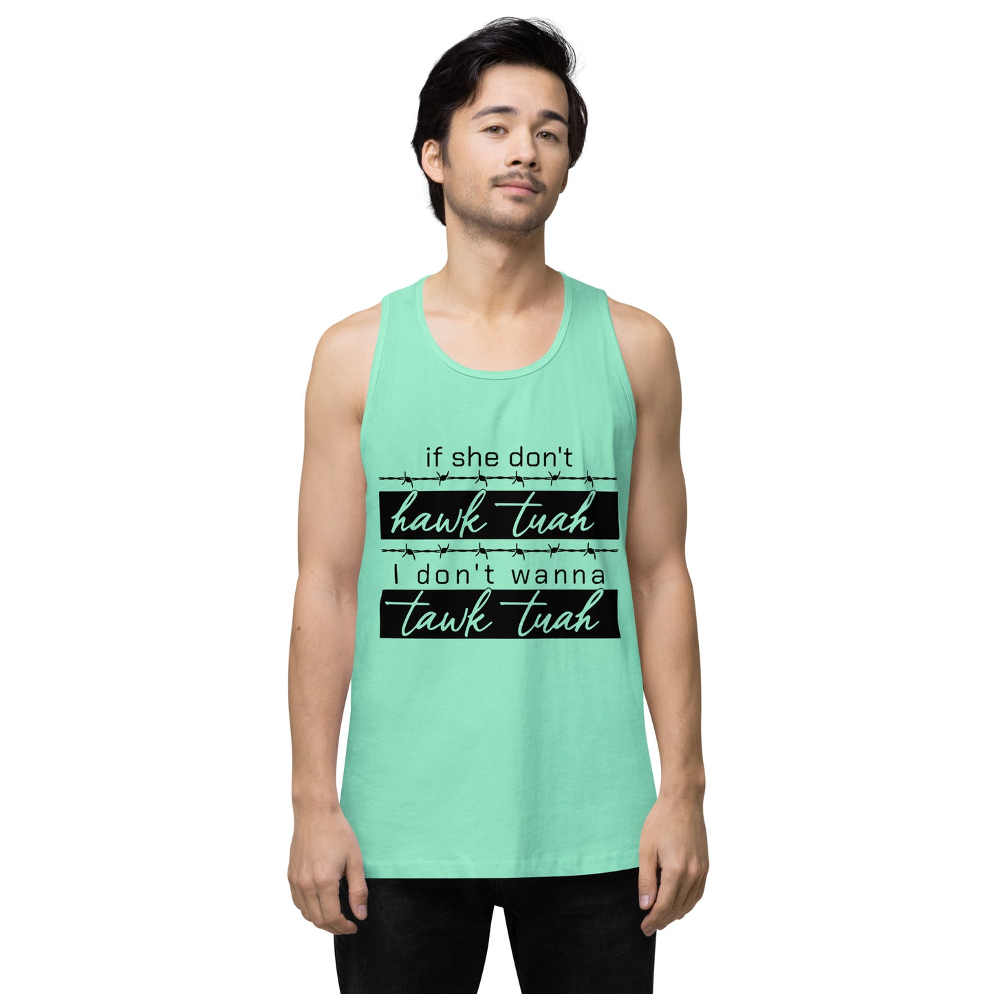 Tawk Tuah Men’s premium tank top