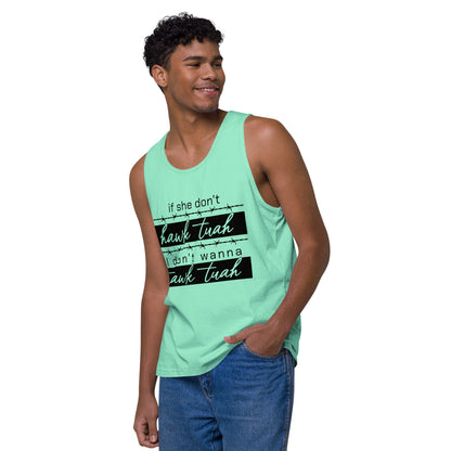 Tawk Tuah Men’s premium tank top