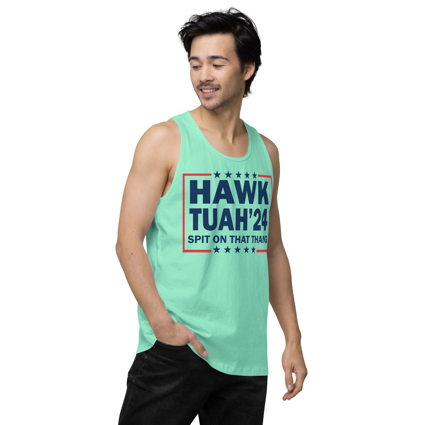 Hawk Tuah™ Men’s premium tank top