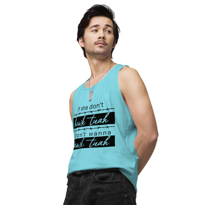 Tawk Tuah Men’s premium tank top