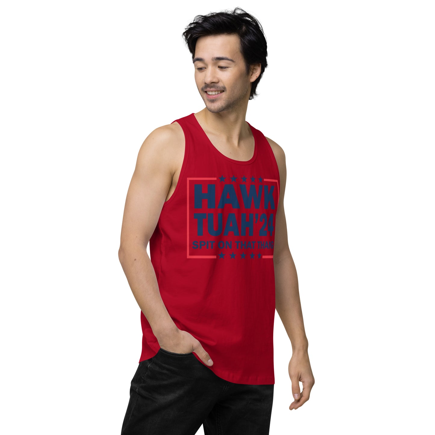 Hawk Tuah™ Men’s premium tank top