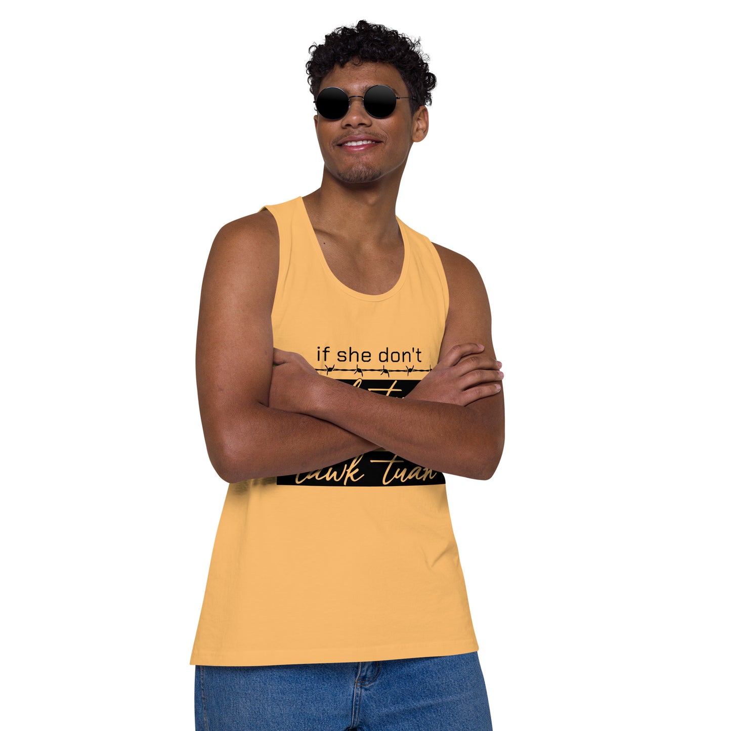 Tawk Tuah Men’s premium tank top