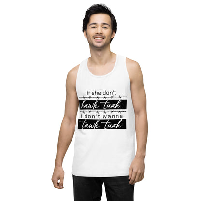 Tawk Tuah Men’s premium tank top