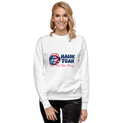 Hawk Tuah™ Unisex Premium Cotton Sweatshirt