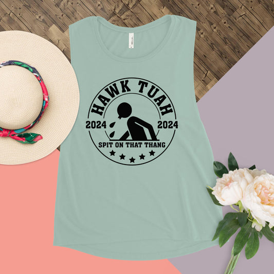 Hawk Tuah™ Ladies Muscle Tee