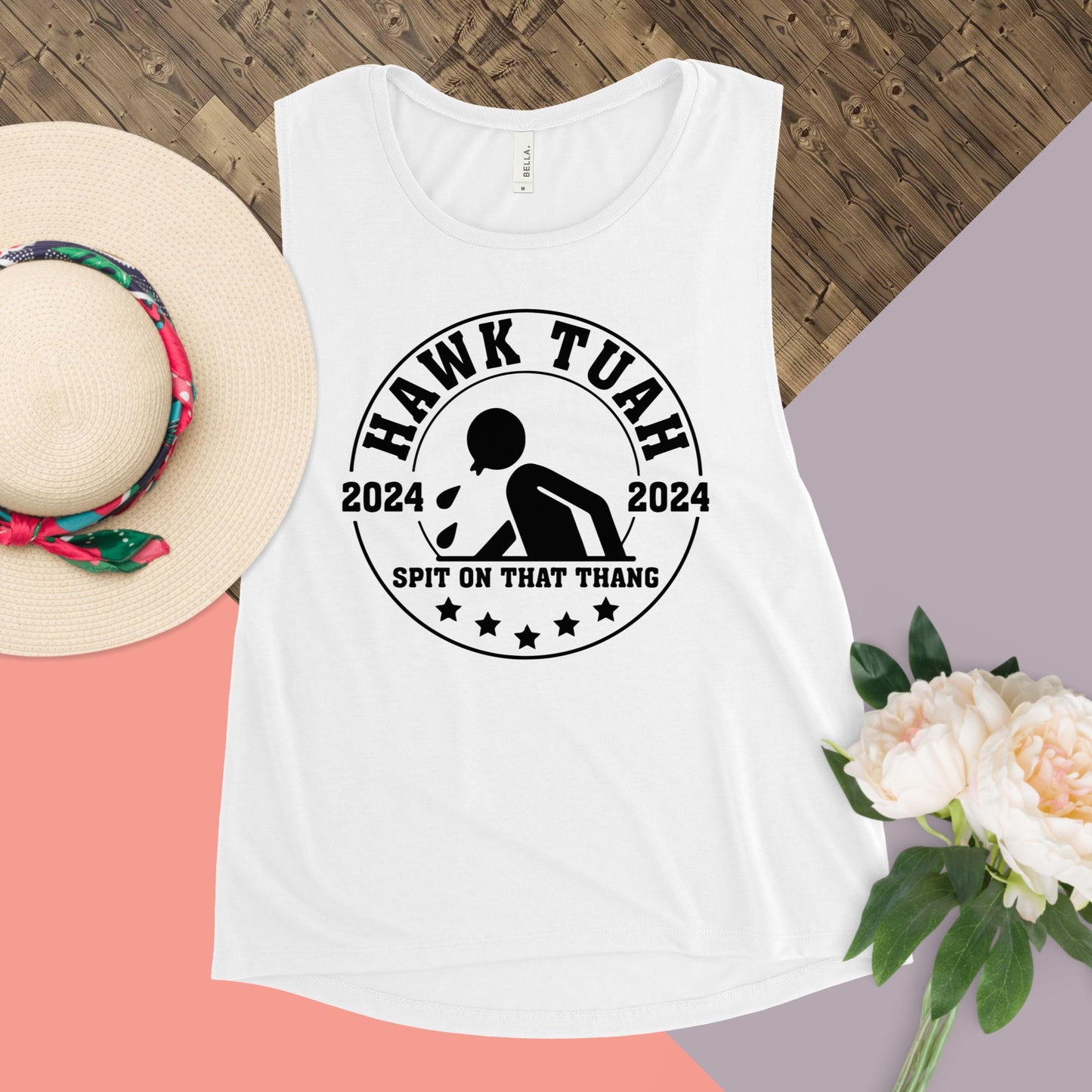 Hawk Tuah™ Ladies Muscle Tee