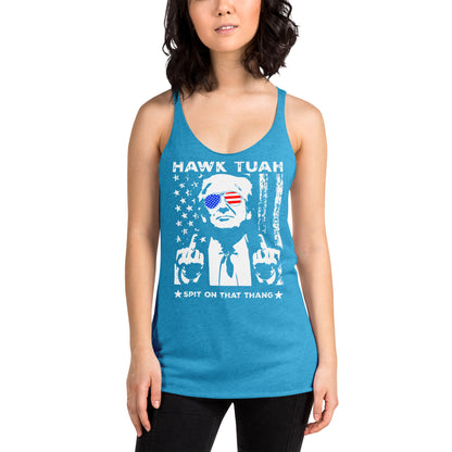 Hawk Tuah™ Trump Women's Racerback Tank